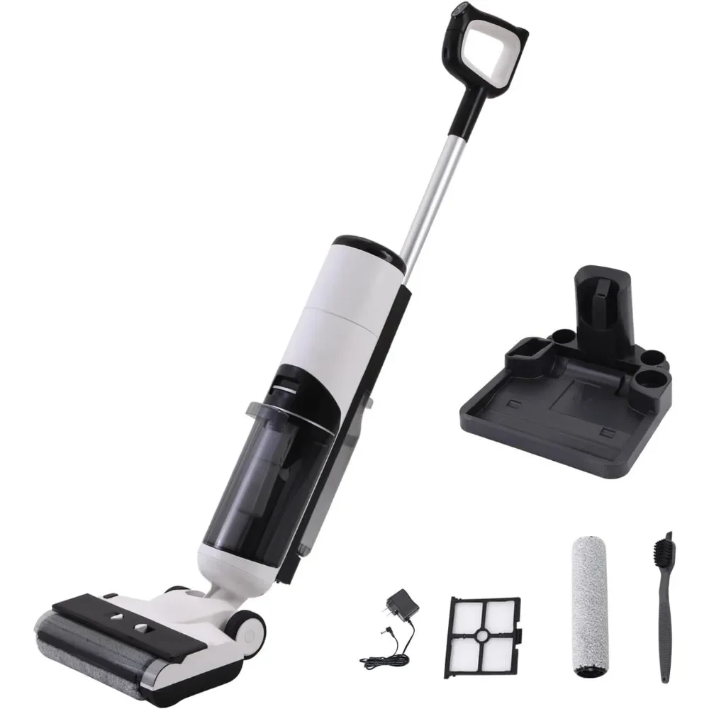 Cordless wet and dry dual-purpose vacuum cleaner, vacuum mop with self-cleaning and air drying functions