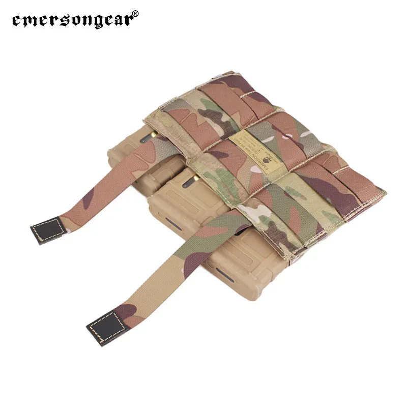 Emersongear M4 Triple Magazine Pouch 556 Mag Bag Hiking Sports Training MOLLE Airsoft Hunting Pocket Outdoor Nylon EM2388