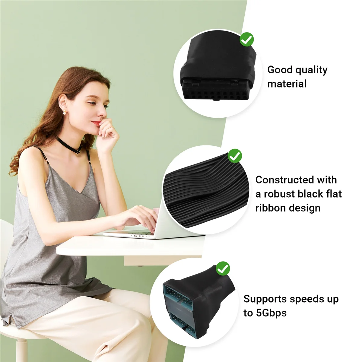 Scheda madre USB 3.0 Header Splitter cavo di prolunga USB 3.0 19pin 20pin 1 a 2 cavo adattatore intestazione di estensione interna