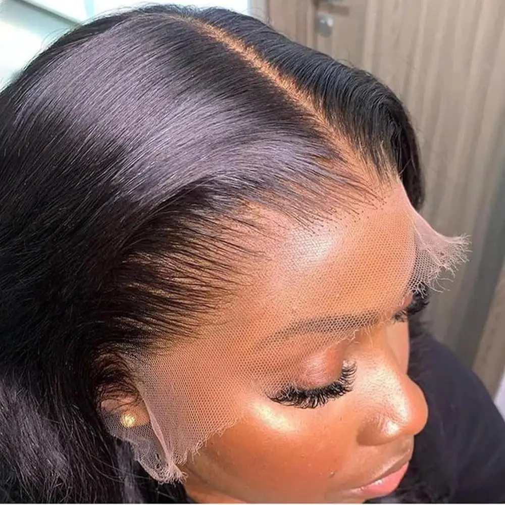 

13x6 настоящие HD парики фронта шнурка предварительно выщипанные отбеленные маленькие узлы невидимые ультратонкие HD кружева 250% плотность ультра-облегающий дизайн