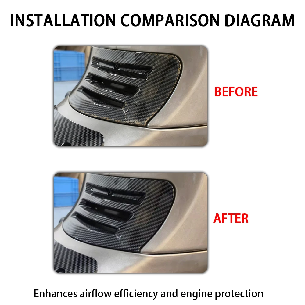 Motorcycle Imitation Carbon Fiber Cylinder Head Protector Guard Cooling Cover Decorative Cover For VESPA Sprint150 Primavera 125
