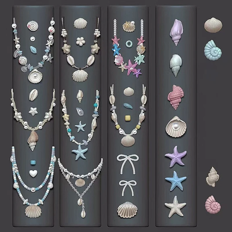 Мультяшные цепочки в виде ракушек, силиконовые формы для ногтей, цветочные украшения для ногтей, дизайн «сделай сам», высокое качество, стереоскопическая пластина для штамповки, искусство