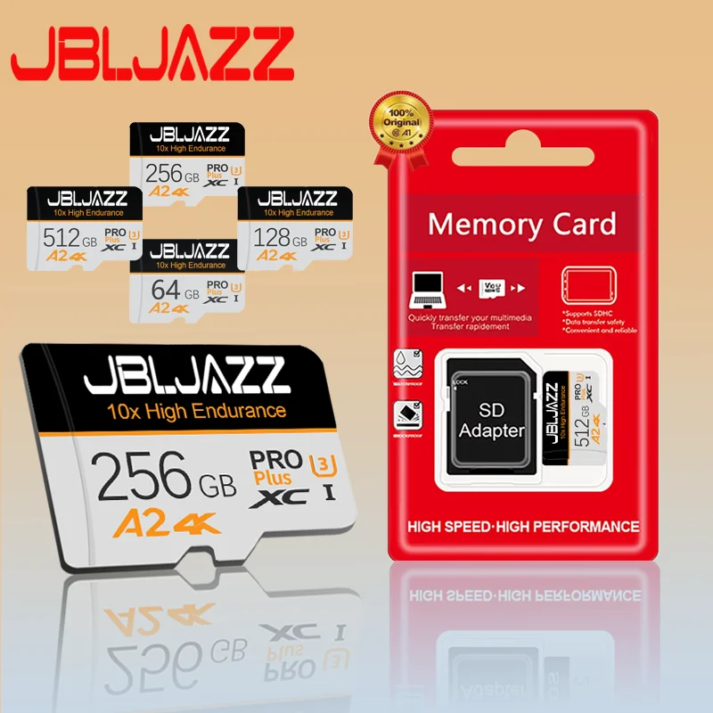 

512GB High Speed Micro SD Card TF Memory for GoPRO DJI Drone Full HD 4K UHD C10 U3 V30 A2 up to 180 MB/s Class 10
