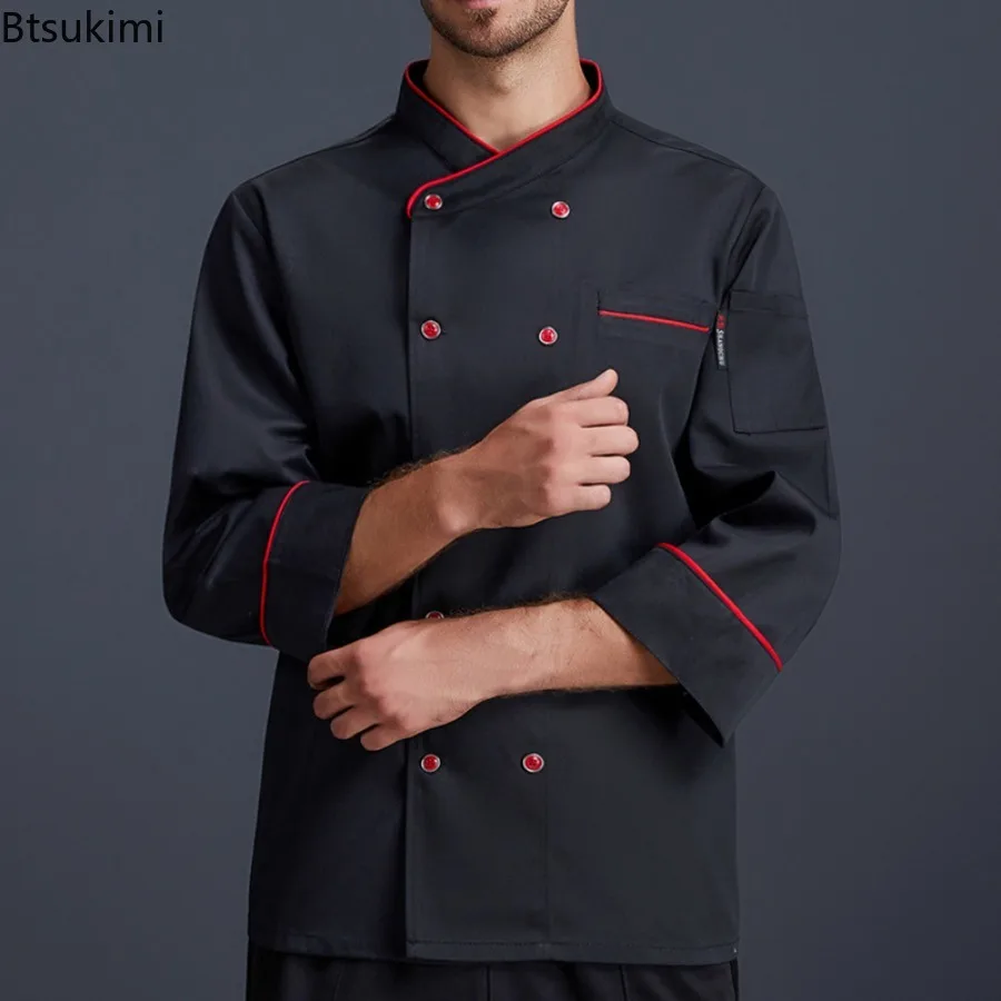 Summer Breathable Short Sleeve Chef Uniform Work Uniform Long Sleeves Shirt Jacket Cake Shop Kitchen Western Restaurant Workwear