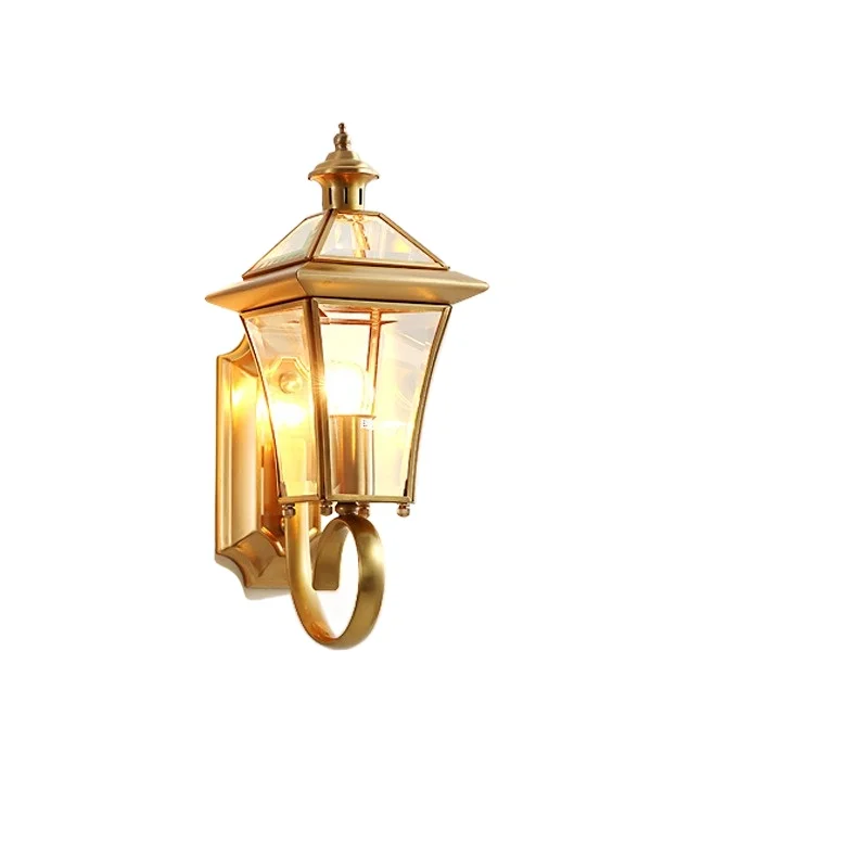 outdoor all-copper lamp villa entrance balcony, amp living room background  staircase roof waterproof  lamp