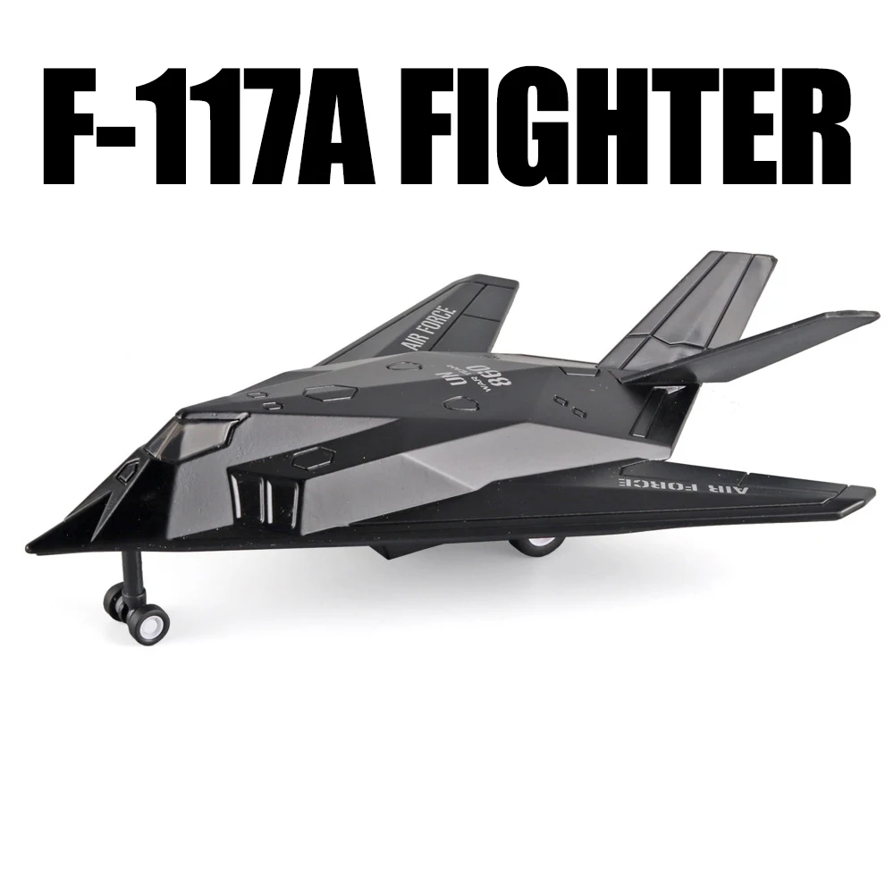 F-117A Fighter Collection Children Toys 6 To 10 Years Toys For Boys Diecast Model Airplanes Metal Scale Aircraft Kids Souvenir