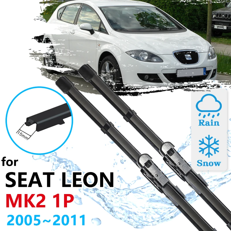 Car Front Wiper Blades For Seat Leon Mk2 1P 2005 2006 2007 2008 2009 2010 Cleaning Windscreen Windshield Car Accessories Window