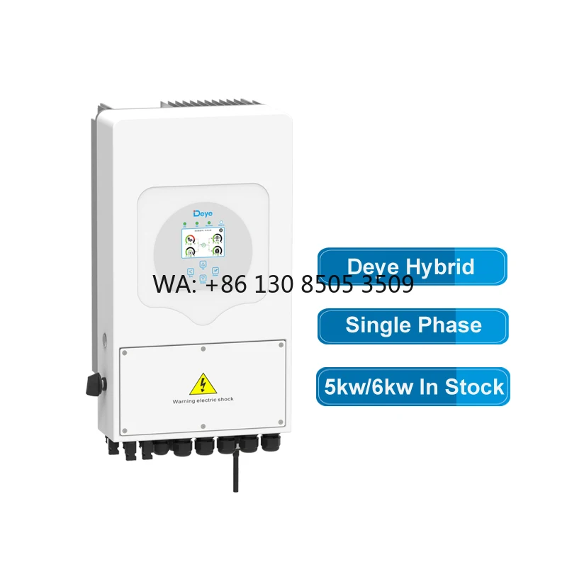 

Deye SUN-6K-SG03LP1-EU Solar Inverter 5Kw 6KW Single Phase Hybrid Inverter for Lithium-ion Battery