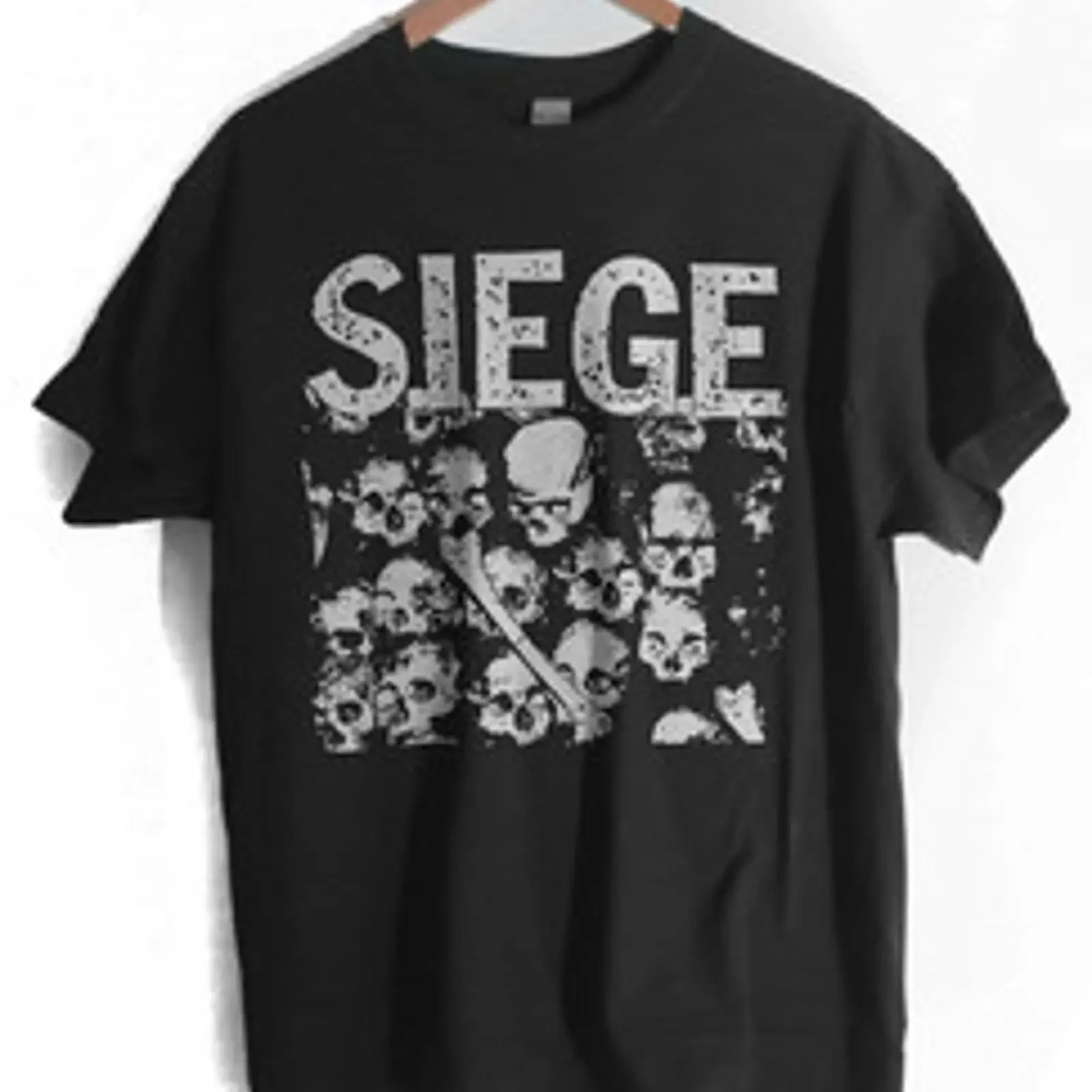 Siege band T shirt punk hardcore anarcho vintage Washed Unisex Soft Top For Everyday Wear Slightly Comfortable designer clothes