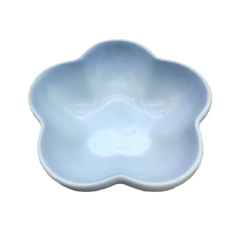 Ceramic Extra Wide Raised Cats Food Bowl,Elevated Pets Bowls Anti-Vomiting Cat Feeder Whisker Stress-Free Cat Feeder Bowls 5.1\'\'