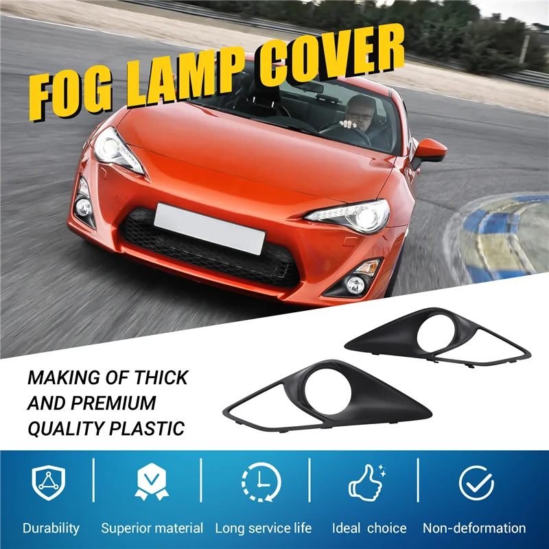 

ABOK-Front Fog Light Cover Bumper Frame Lamp Bezel For Toyota GT86/Scion FR-S/For Subaru BRZ 2013 - 2016 Car Accessorie