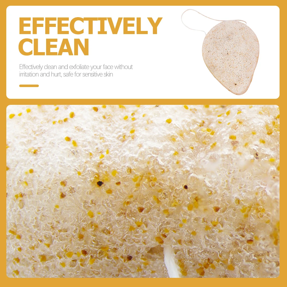 

2pcs Walnut Seed Bath Sponge Facial Cleaning Puff Exfoliating Face Scrubber Reusable Makeup Remover Pad Portable Washable Travel