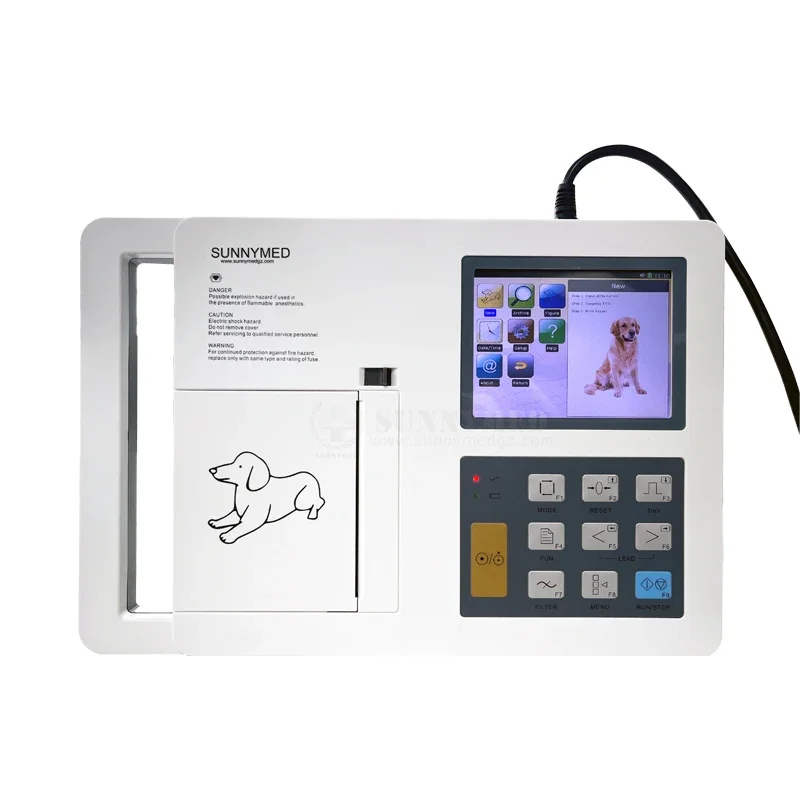 Veterinary Machine with Interpretation-W052 Animal Touch Screen Portable Electrocardiogram 6 Channel