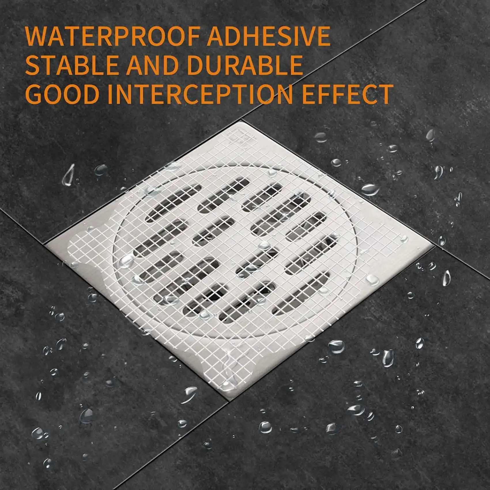 ABGE-60 Pcs Disposable Shower Drain Hair Catcher Cover For Showers & Bathtubs Mesh Stickers Mesh Filter Sink Strainer Sticker