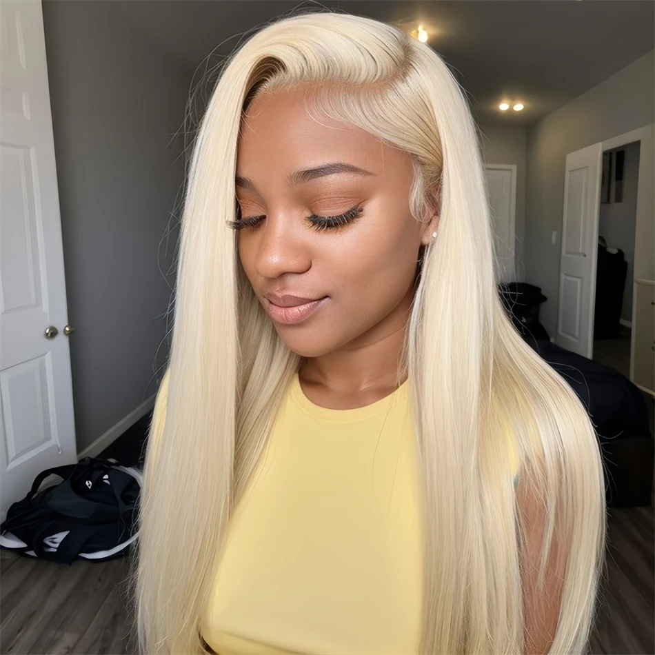 30 32 Inch Blonde 613 13x6 Lace Front 200 Density Straight Colored Cheap Wigs 100% Human Hair Lace Frontal Wig on Clearance Sale