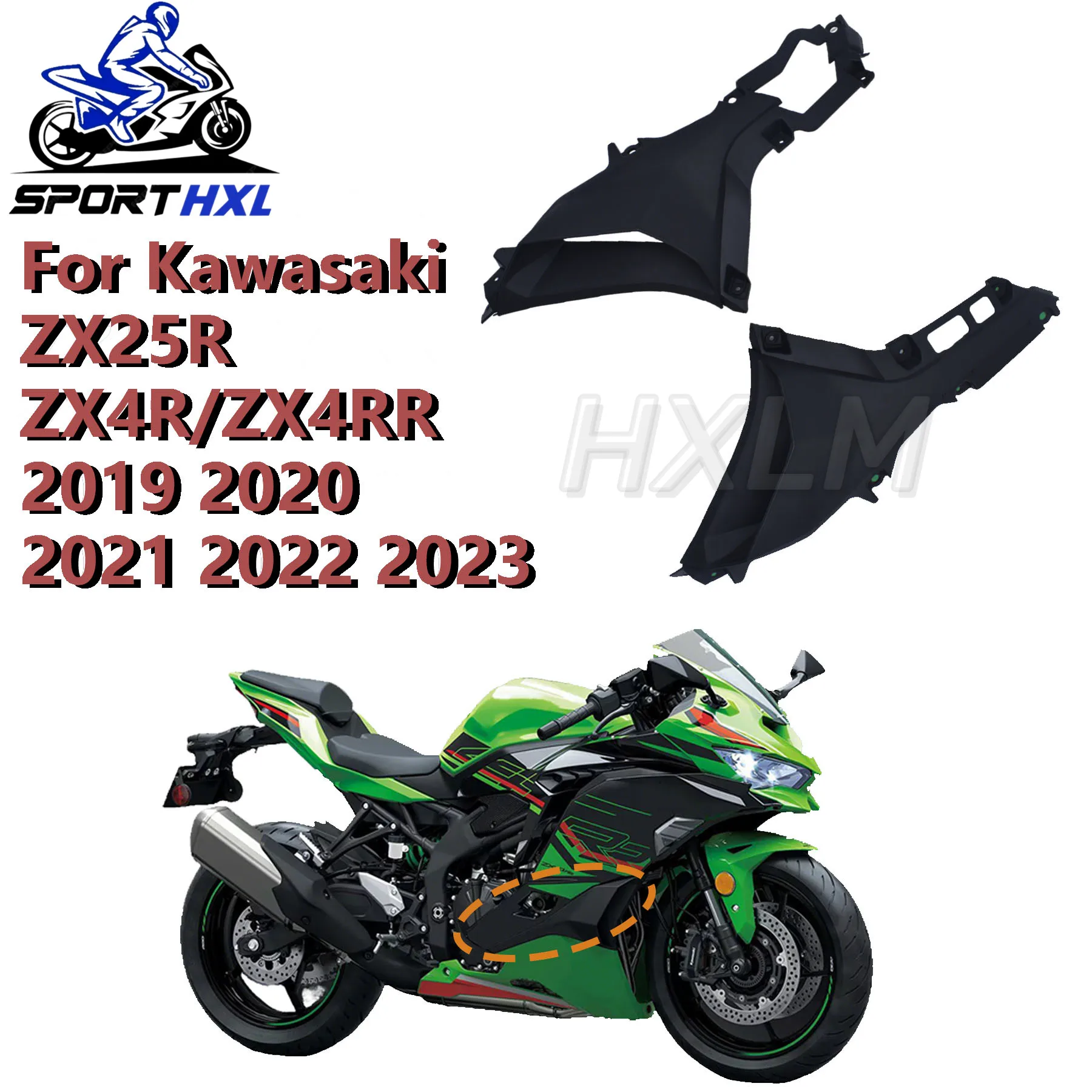 

Lower Side Inner Fairing Panel Covers Fit For Kawasaki Ninja ZX-25R ZX-4RR ZX-4R 2019-2023 Motorcycle