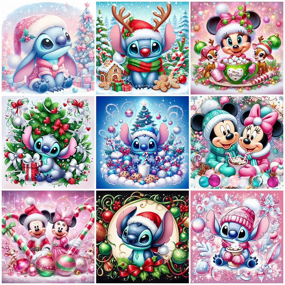 Disney Diamond Painting Stitch New Arrival Embroidery Mickey Mouse Minnie Picture Rhinestones Christmas Mosaic Cartoon Wall Art