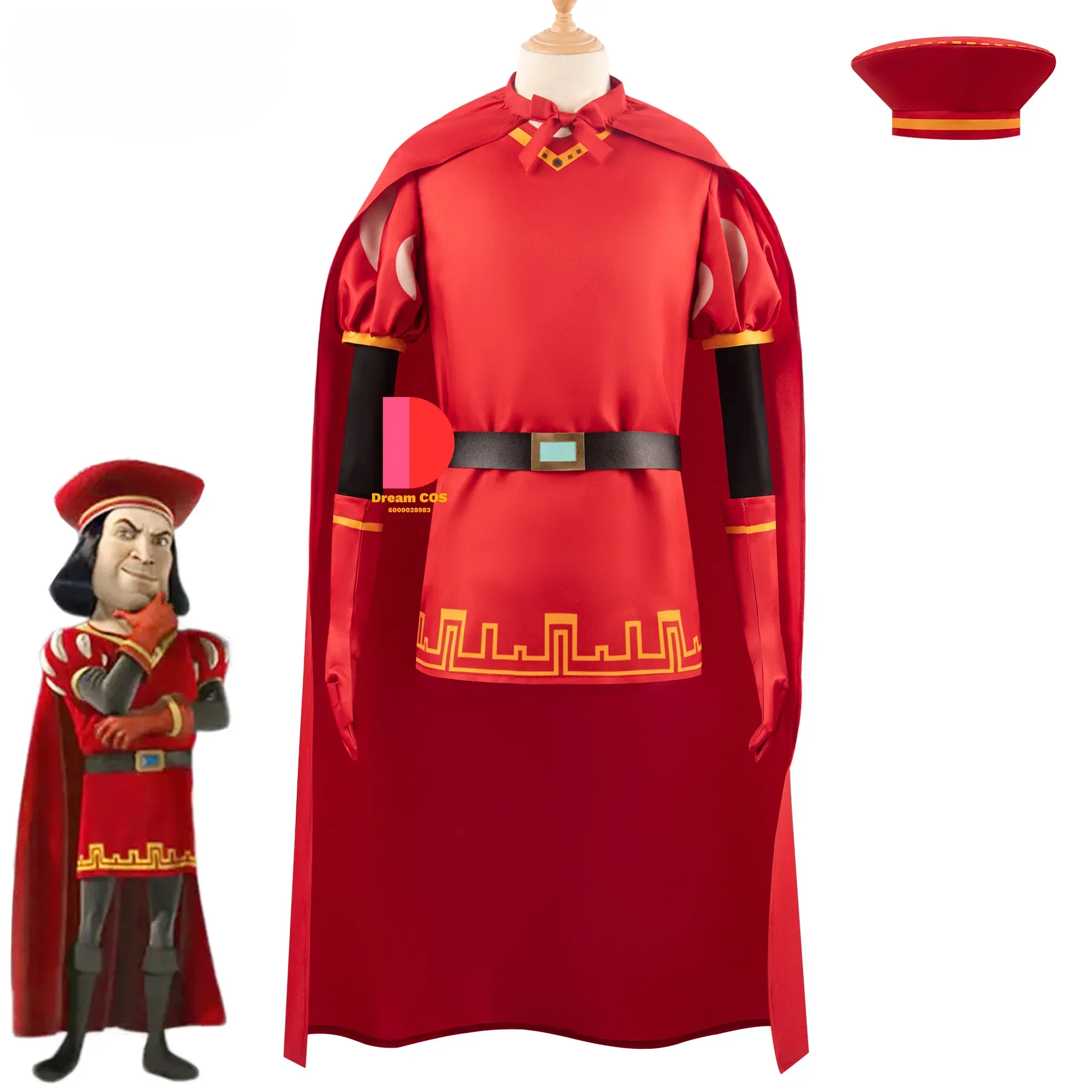 

Lord Farquaad Cosplay Costumes for Man Adults Halloween Costumes Shrek Cosplay Role Play Party Comic-Con Cosplay Costumes