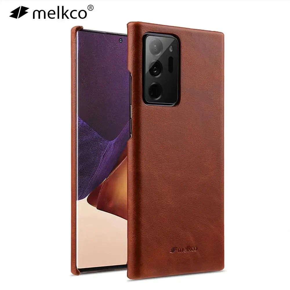 

Melkco Genuine Leather Case For Samsung Note 20 Ultra S23 Plus S22 S20 Galaxy Note 10 + Real Cowhide Oil Wax Business Back Cover