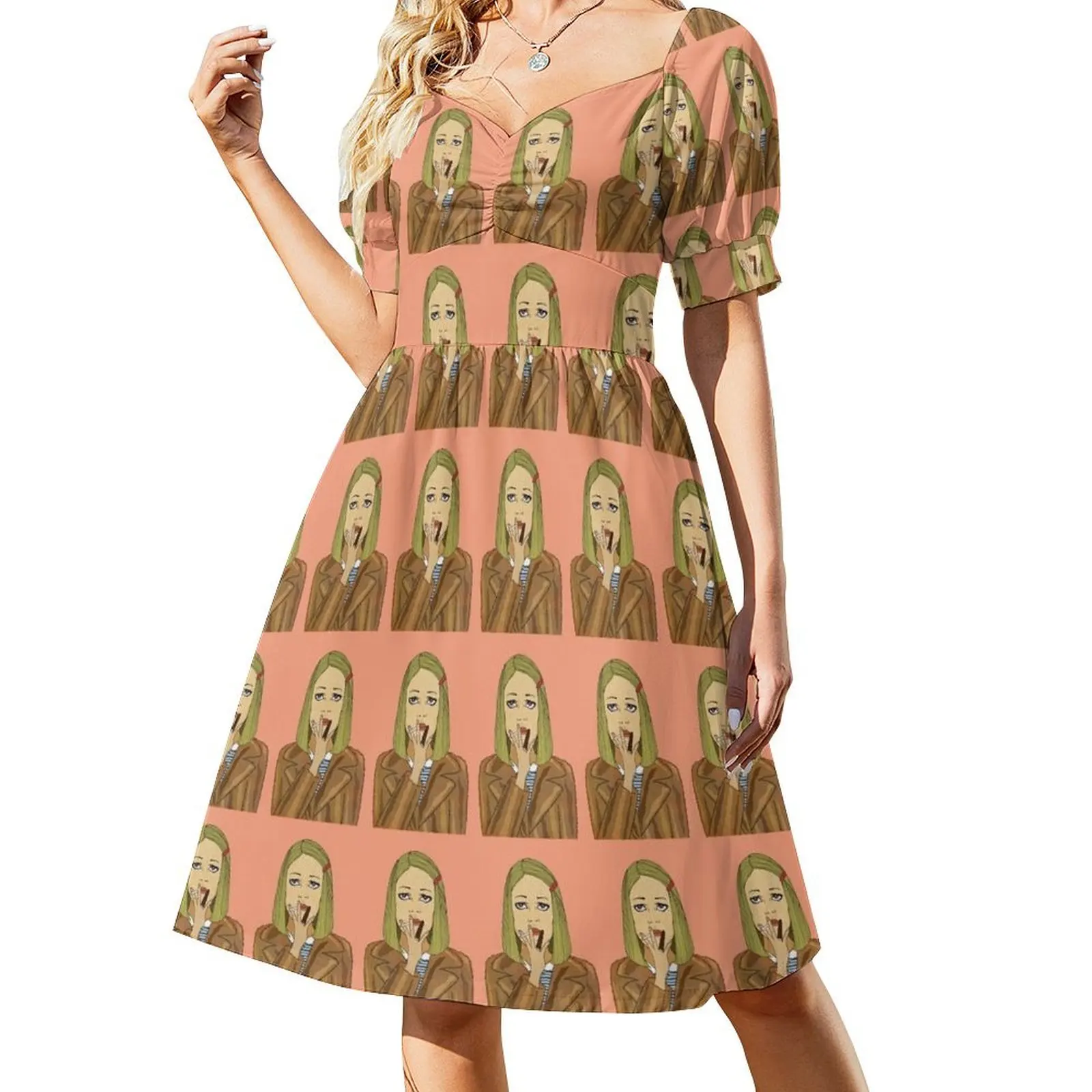 

Margot Tenenbaum Short-Sleeved Dress women's summer dress 2025 dresses for prom