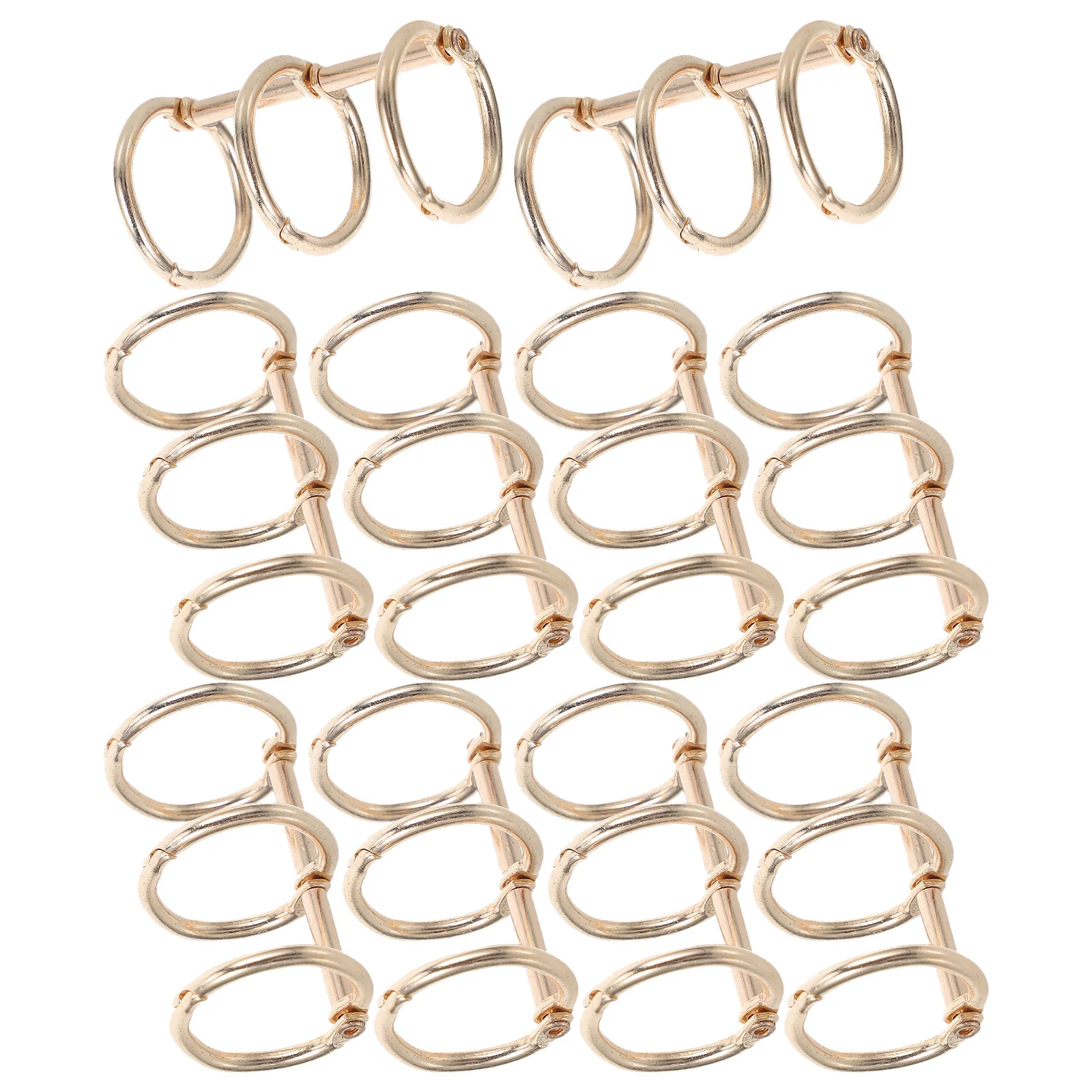 20Pcs Metal 3 Ring Binder Rings 20mm Inner Diameter for DIY Scrapbook Loose Leaf Paper Organizer Office Home Use