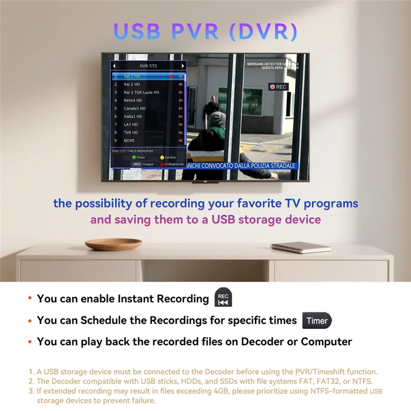 B27B H. 265 DVB-T2 Decoder Terestrial Mini Ricevitore Digital Terrestrial DVB-T2 SET TOP BOX Colokan EU