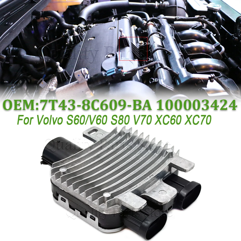 Nouveau pour Volvo S60/V60 S80 V70 XC60 XC70 voiture chauffage ventilateur moteur ventilateur de refroidissement radiateur Module de commande 7T43-8C609-BA 100003424