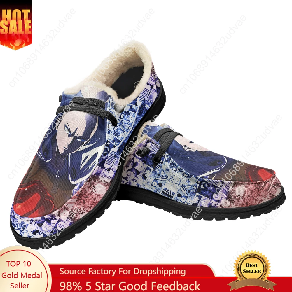 

One Punch Man Casual Shoes Plush Flat Shoe Men Woman Breathable Casual Outdoor Lightweight Footwear Custom Made Shoe