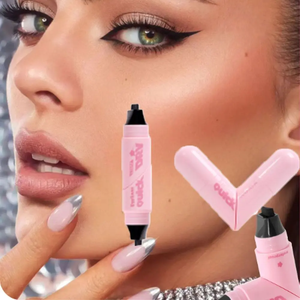Nieuwe waterdichte eyeliner stempel sneldrogende zwarte kleur eyeliner stempel langdurige, gemakkelijk te gebruiken eyeliner stempel pen