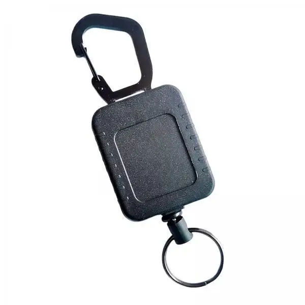 Retractable Keychain with Carabiner Clip Heavy Duty Keyring Reel for Work Bag Lanyard Outdoor Safety Accessories