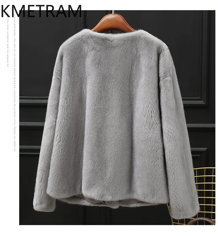 Real Mink Fur Coat Women Cropped New in Outerwears 2024 Winter Clothes Woman Trending Fashion V Neck Fur Jacket шуба женская