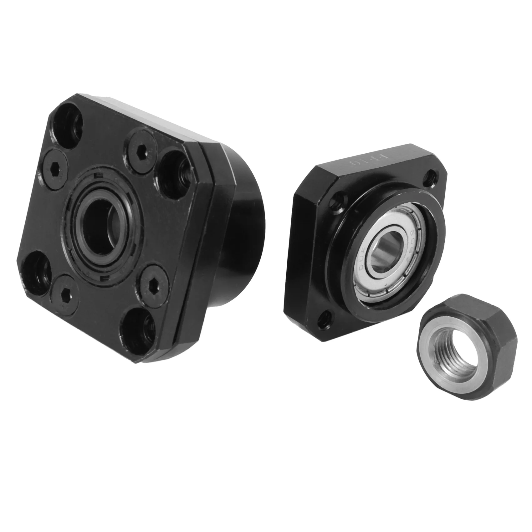 AT63-1 Pcs FK10 Fixed Side +1 Pcs FF10 Floated Side For SFU1204 Ballscrew CNC Parts Ball Screw 1204 Fk/Ff10 End Support