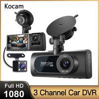 3 Channel Car DVR HD 1080P 3-Lens Vehicle Dash Cam Three Way Camera DVRs Recorder Video Registrator Dashcam Camcorder Black Box