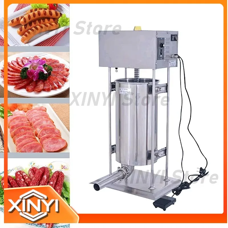 10L Electric Sausage Stuffer Vertical for Chorizo Sausage Making Machine Food Processor Meat Grinder Sausage Filler Kitchen