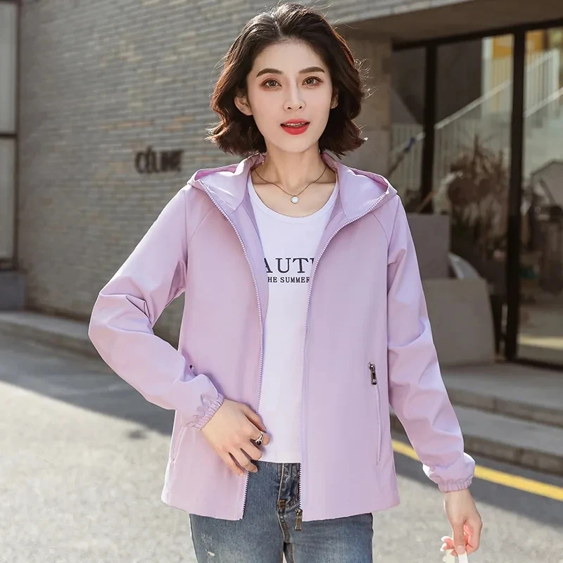 Women's 2027 Spring Autumn New Coat Windproof Waterproof Female Outdoor Leisure Mountaineering Jacket Loose Long Sleeve Outwear