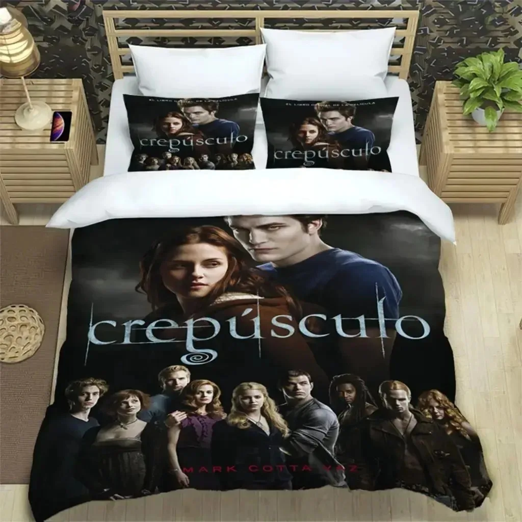 

3D Printed The twilight Saga Bedding Sets,Vampire Duvet Cover Bed Set Quilt Cover Pillowcase for Teenagers Boy Adults king Queen