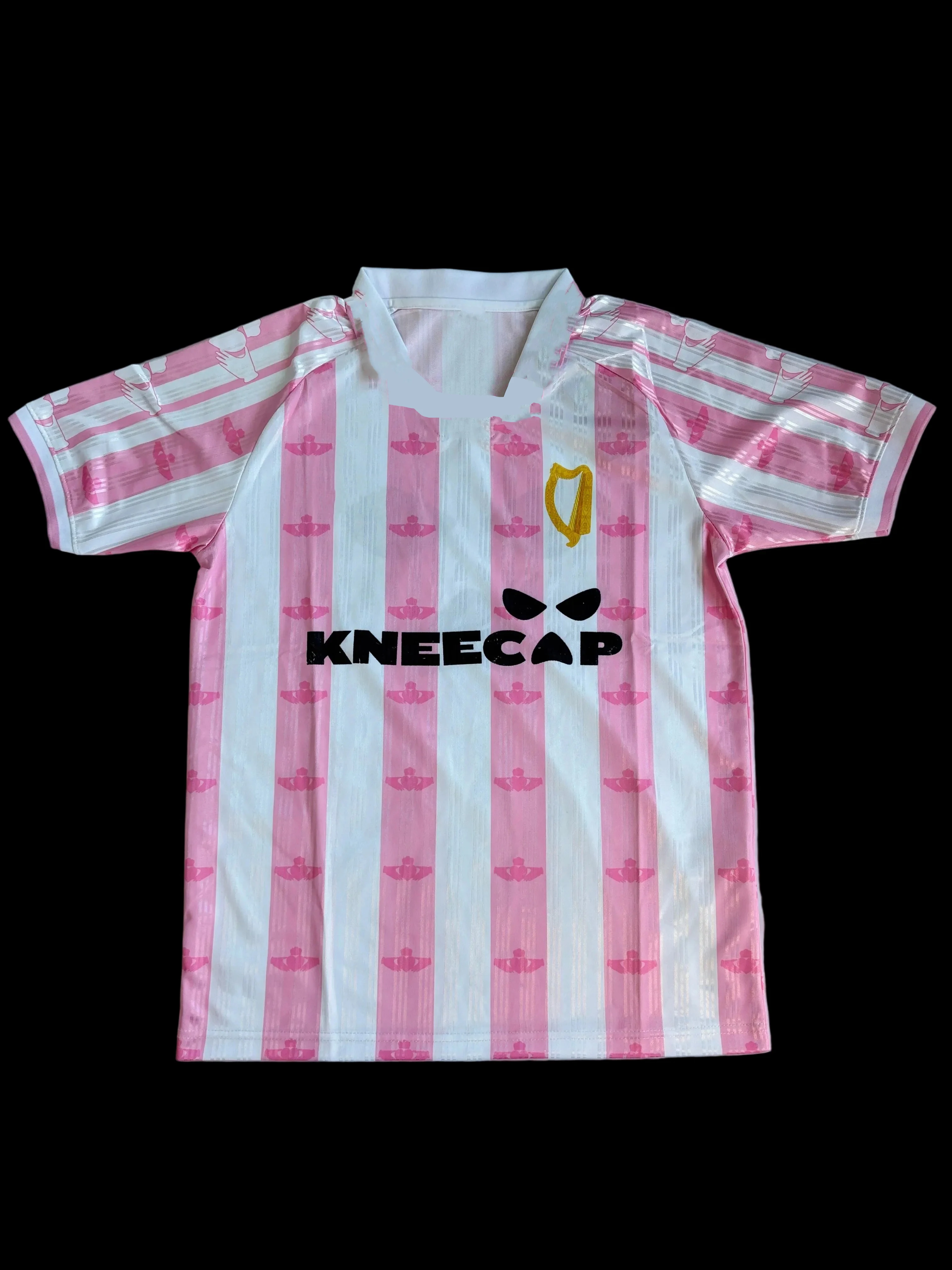 2026 New Ireland Pink White Striped Sports Jersey Kids_Adults Training and Daily Wear T-Shirt