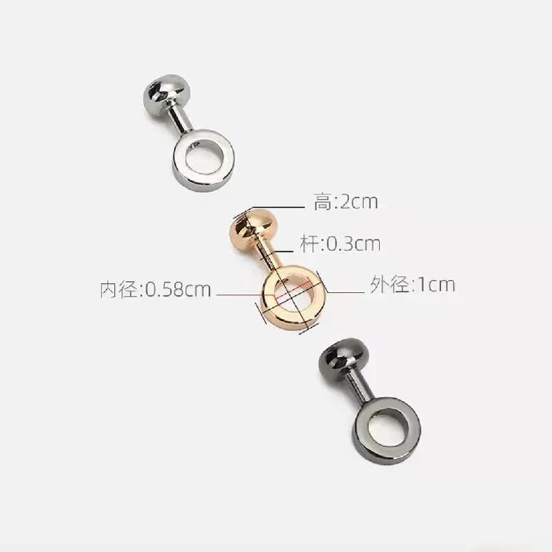 10pcs Removable Ring Metal Carabiner Buckle Bag Strap Handbag Chain Clasp Hook Screw DIY Bags Backpack Hanger Hardware Accessory