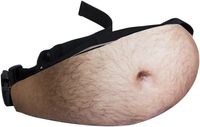 Funny White Elephant Gifts for Men Women Christmas Gift Exchange Belly Fanny Pack Dad Bag Fake Beer Belly Waist Bag