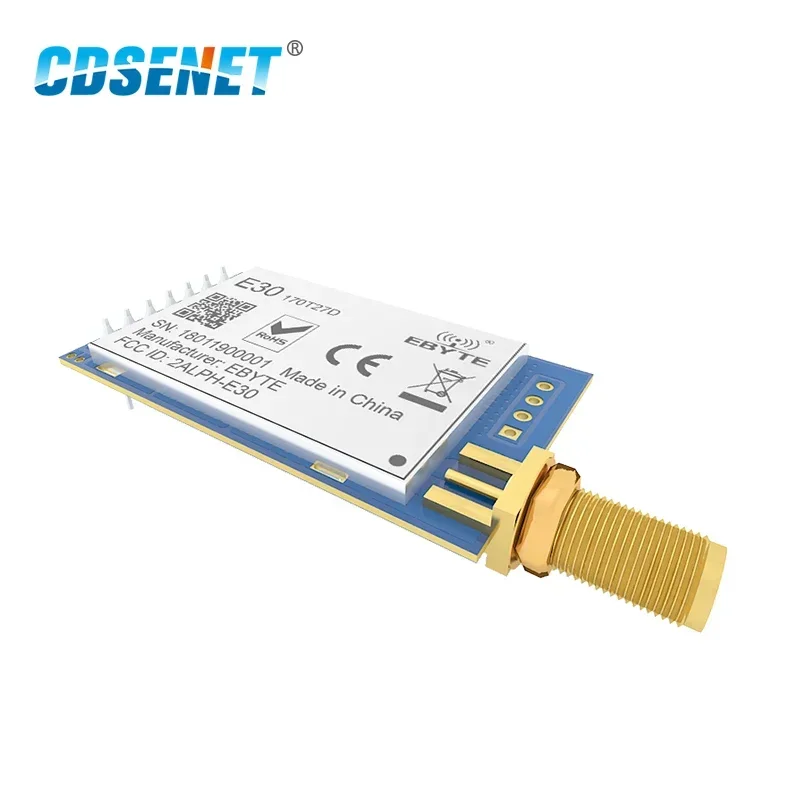 Módulo rf inalámbrico SI4463 transceptor vhf de 170MHz CDSENET E30-170T27D UART 500mw conector SMA iot TCXO receptor transmisor rf