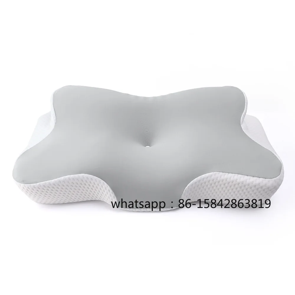 Ice Silk Slow Rebound Memory Foam Pillow Ergonomic High Low Neck Support Sleeping Pillow