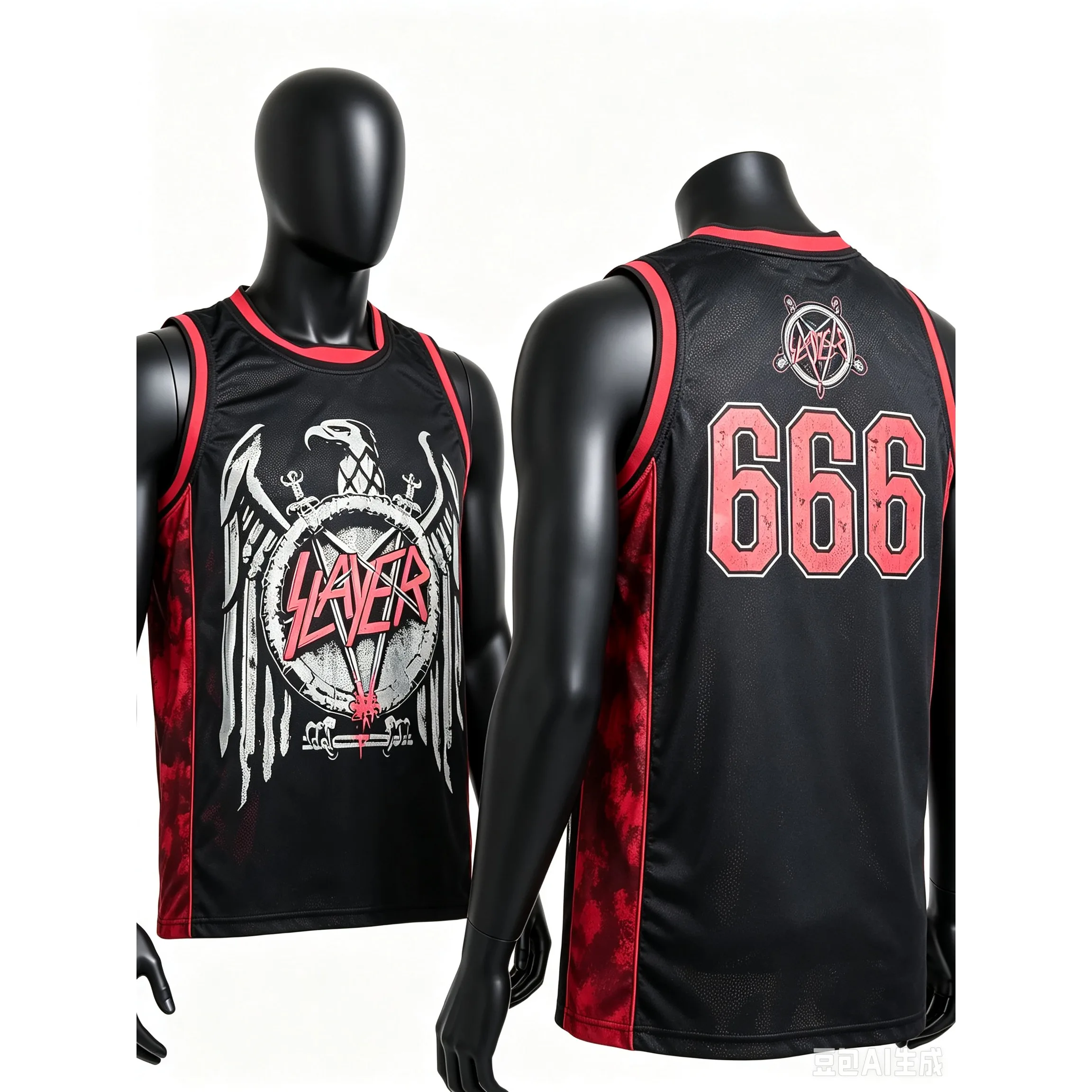 Metallica Ride The Lightning 84 Basketballtrikot Ärmelloses Tanktop Herren Heavy Metal Rock Sportweste Oberteile Familien-Set – Detail 5