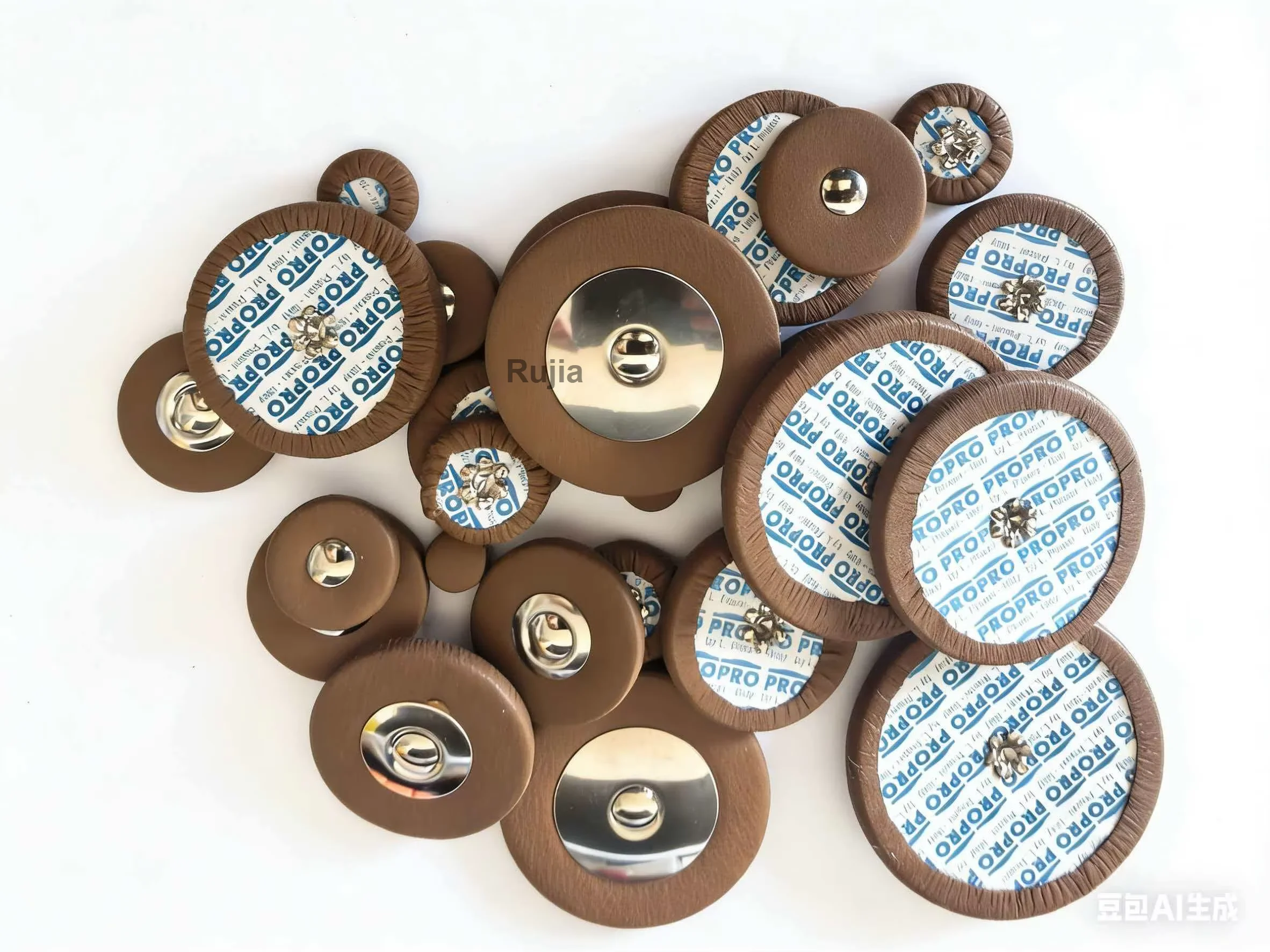 Coffee Color Genuine Sheepskin Key Pads Sound Hole Sealing Cushions For Alto Tenor Saxophone Woodwind Maintenance Parts
