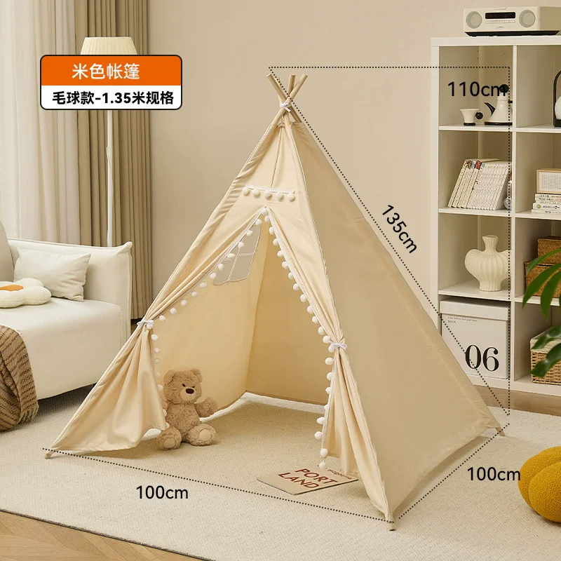 Draagbare Kinderen Speeltent 1.6 m/1.3 m Indoor Speelhuis Wigwam Kind Tipi Tipi Peuter Ballenbak kasteel Speelkamer voor Meisjes