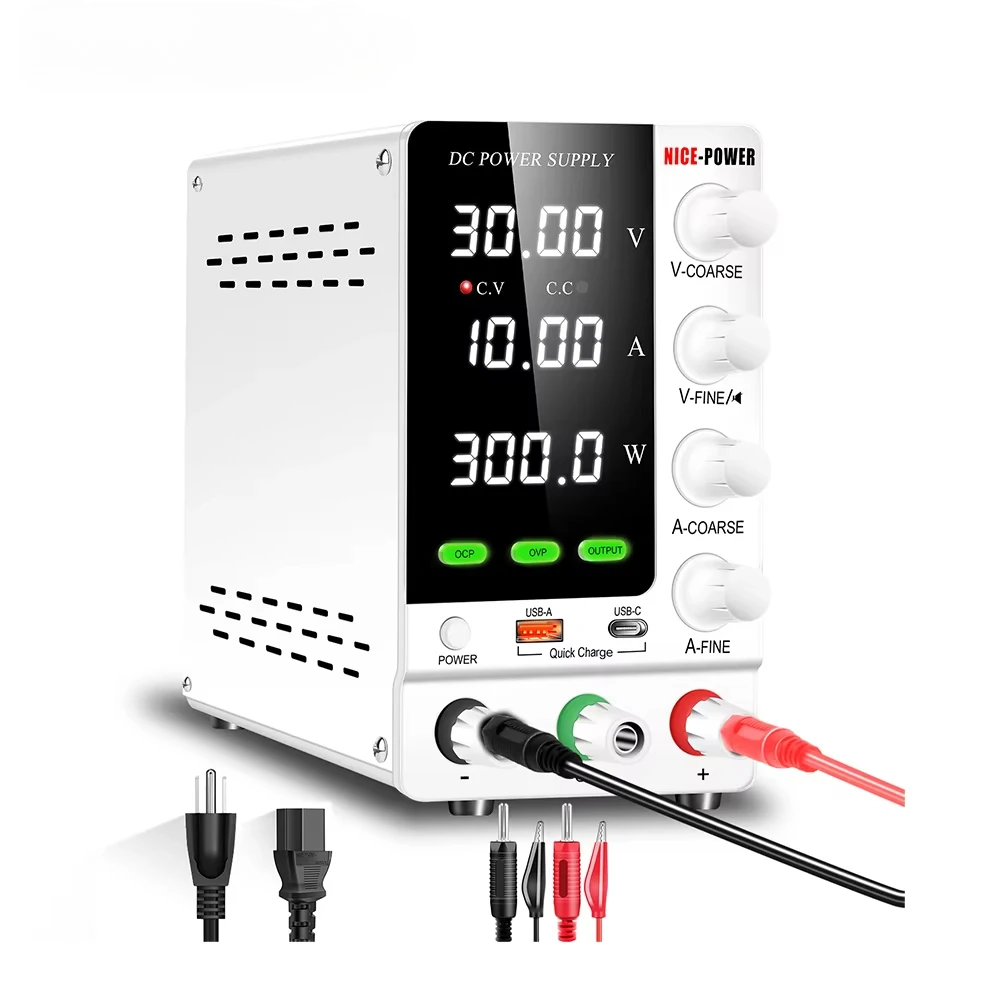 

SPS-C3010S Лабораторный источник питания постоянного тока 30 В 10 А с OCP/OVP для ремонта электронных устройств, зарядка аккумулятора 24 В