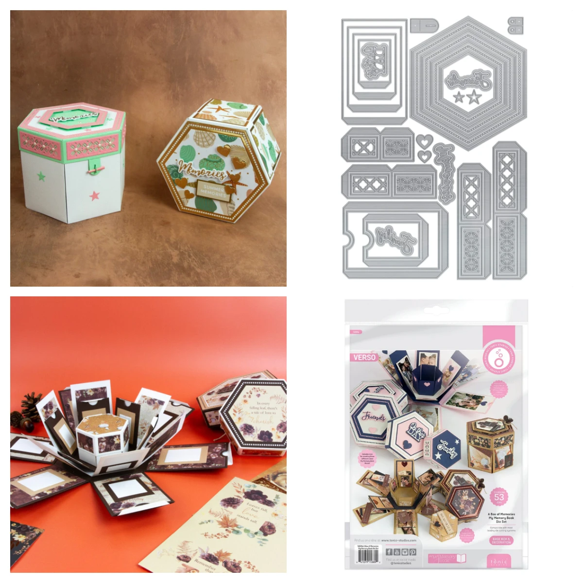 

A Box of Memories Die Set Christmas Day New Year Metal Cutting Dies for DIY Crafts Handmade Embossing Photo Album 2025 July New