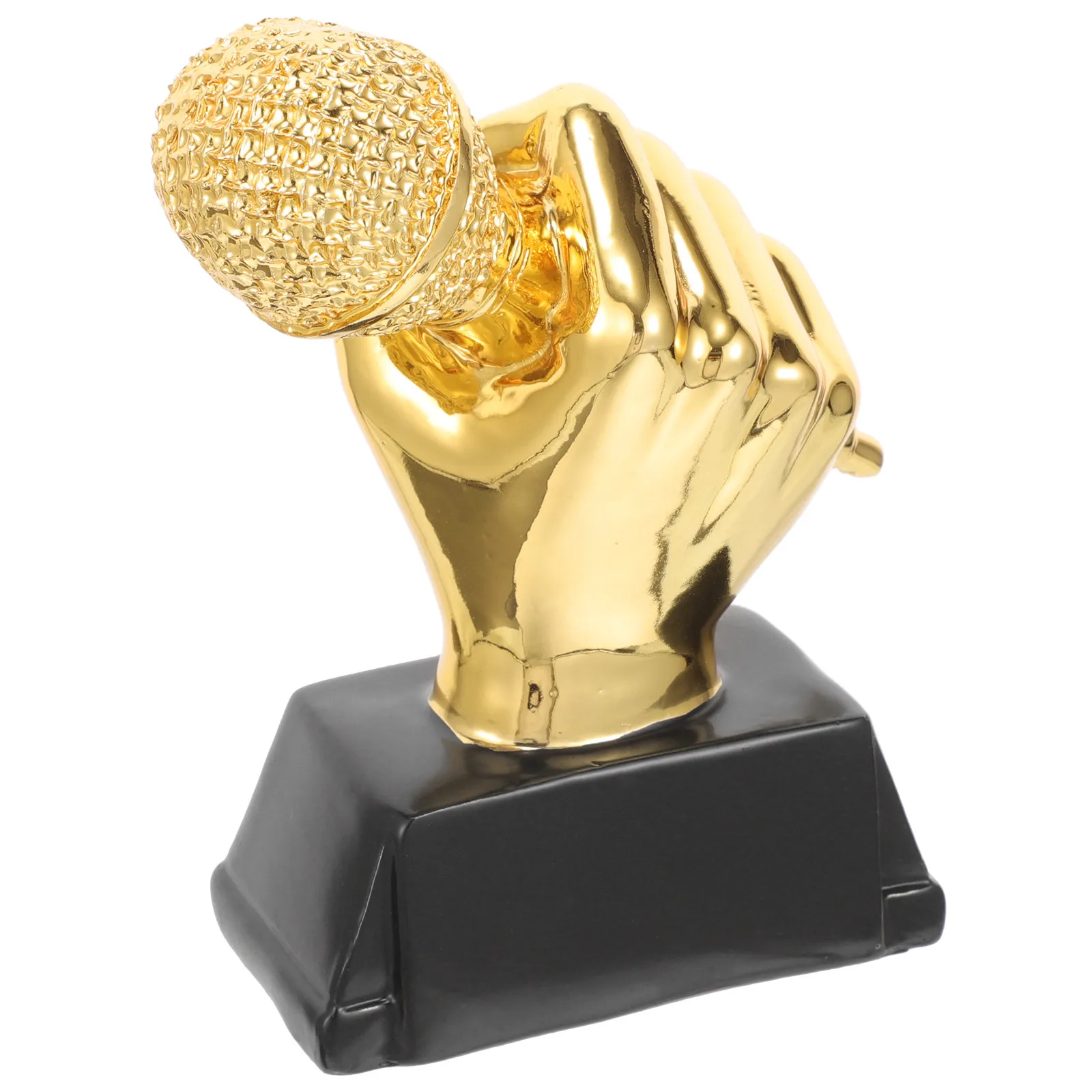 Music Award Trophy Resin Microphone for Singing Competition, Contest, Host, Student & Adult Decoration