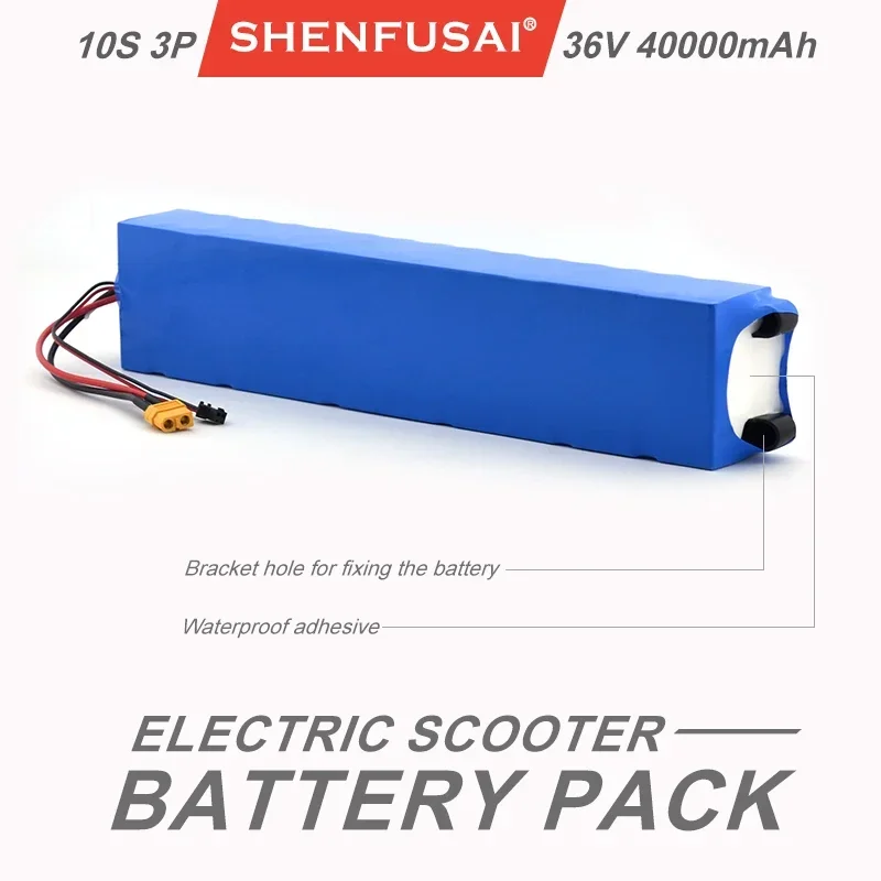 

High power 40000mAh lithium-ion rechargeable battery 10s3p 36V suitable for bicycles, Xiaomi scooters, and motorcycles