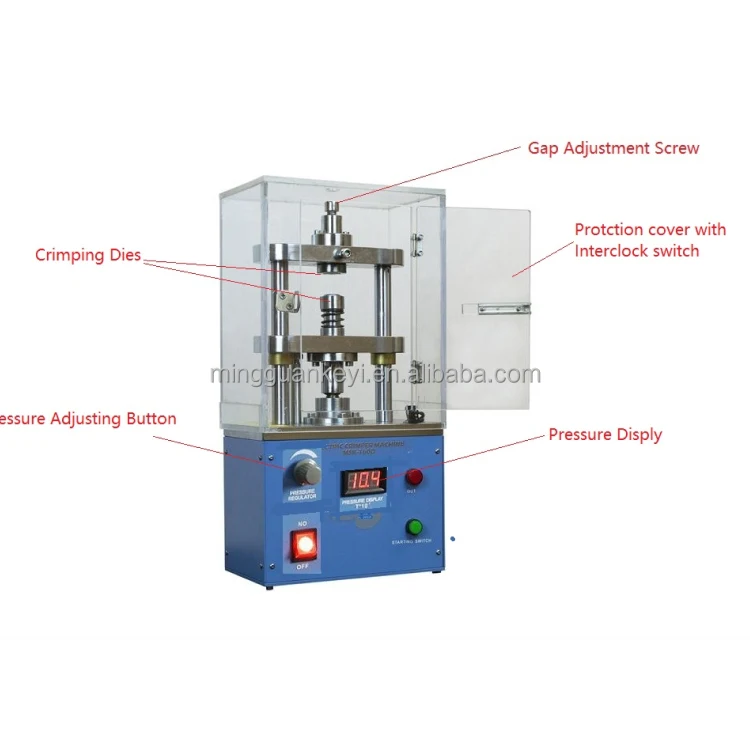 

Electric Coin Cell Crimper for CR2032/CR2025 - Digital Pressure Control, Inert Glovebox Use
