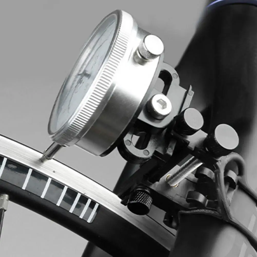 Bike Wheel Adjustment Stand Bike Wheel Stand with Dial Indicator Fork Frame Mount for Mtb Road Bikes Bicycle Rim Adjustment